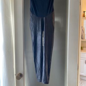 Spanx maternity faux leather leggings